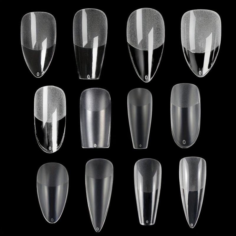 120 pcs Clear Acrylic Nail Tips in Box 10 Sizes DIY Nail Salons