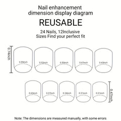 Y2K French Tip Press On Nails with Purple Tip and Rhinestones