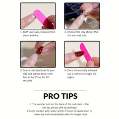 24pcs Almond Matte Red False Nails for Business & Social Event