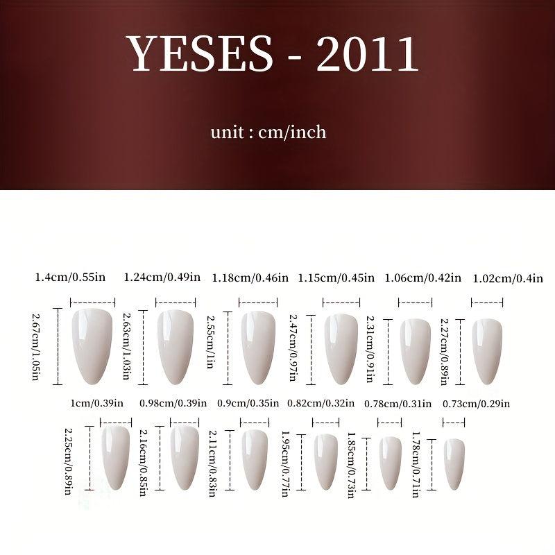 24pcs French Tip Press On Nails with Colorful Foil Stick Ons Nude Pink Nails