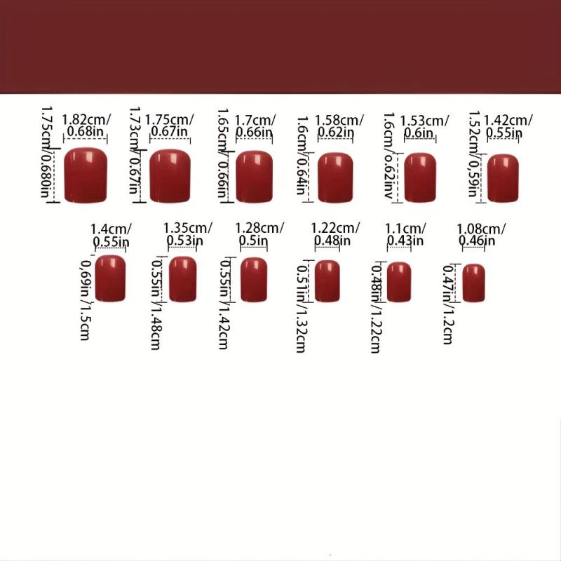 24pcs Glossy Colorful French Tip Press On Nails with Flower