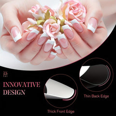 120PCS Coffin Nail Tips Clear False Nails 12 Sizes Acrylic Press On Nails