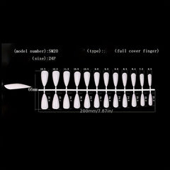 24pcs Pink Gradient French Tip Stiletto Press On Nails for Women Girls