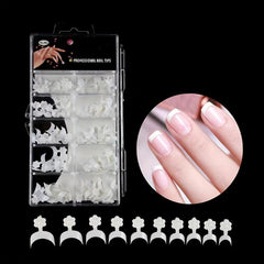 100pcs French Acrylic False Nail Tips DIY Nail Salons Self Nail Art