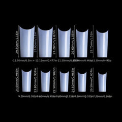 500pcs Soft Gel Nail Tips Long Ballerina Shape False Nail Tips for Manicure DIY