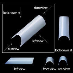 500pcs Soft Gel Nail Tips Long Ballerina Shape False Nail Tips for Manicure DIY