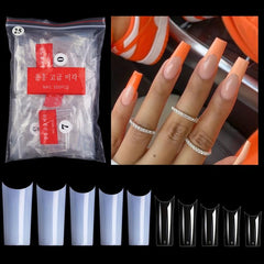 500pcs Soft Gel Nail Tips Long Ballerina Shape False Nail Tips for Manicure DIY