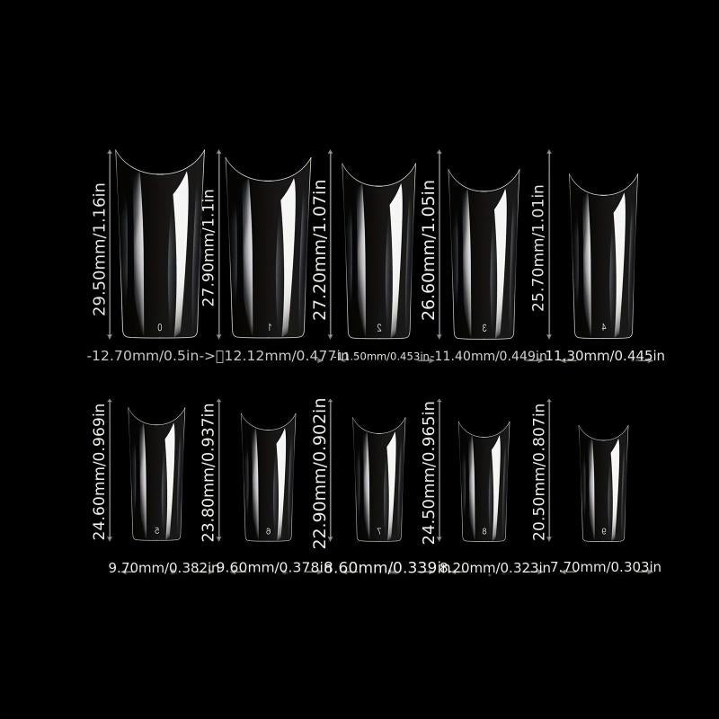 500pcs Soft Gel Nail Tips Long Ballerina Shape False Nail Tips for Manicure DIY