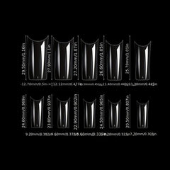 500pcs Soft Gel Nail Tips Long Ballerina Shape False Nail Tips for Manicure DIY