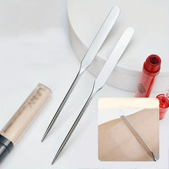 Stainless Steel Makeup Foundation Spatula Nail Art Mixing Tool