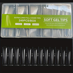 240 pcs XL Stiletto Nail Tips Acrylic False Nails with Box