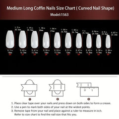 24 pcs Nude Pink Heart Press On Nails with Rhinestones Medium Length