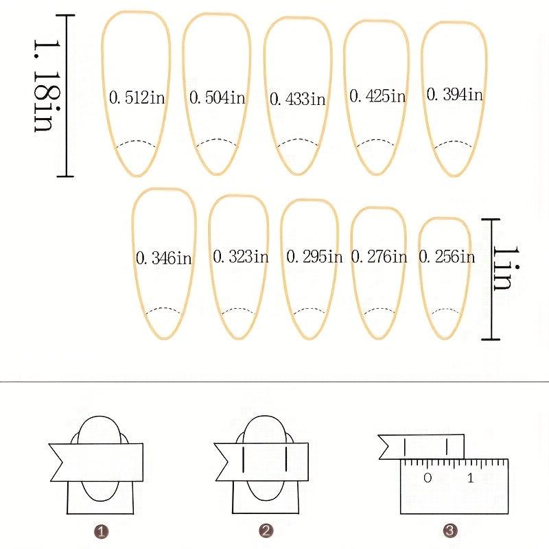 24pcs Aurora Iridescent Magic Mirror False Nails