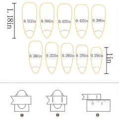 24pcs Aurora Iridescent Magic Mirror False Nails