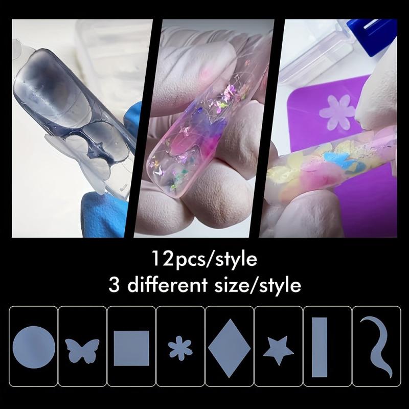 96pcs Dual Forms Nail Stickers for Builder Gel French Nails Form Mold
