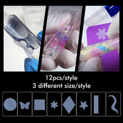 96pcs Dual Forms Nail Stickers for Builder Gel French Nails Form Mold