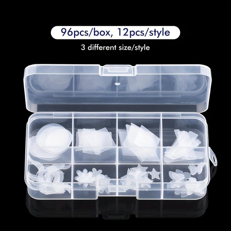 96pcs Dual Forms Nail Stickers for Builder Gel French Nails Form Mold