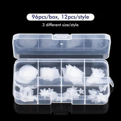 96pcs Dual Forms Nail Stickers for Builder Gel French Nails Form Mold
