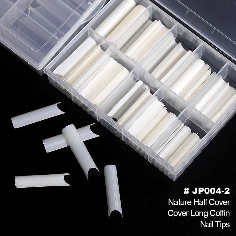 Clear Acrylic Nail Tips Long Coffin Shape False Nail Tips for Nail Extension