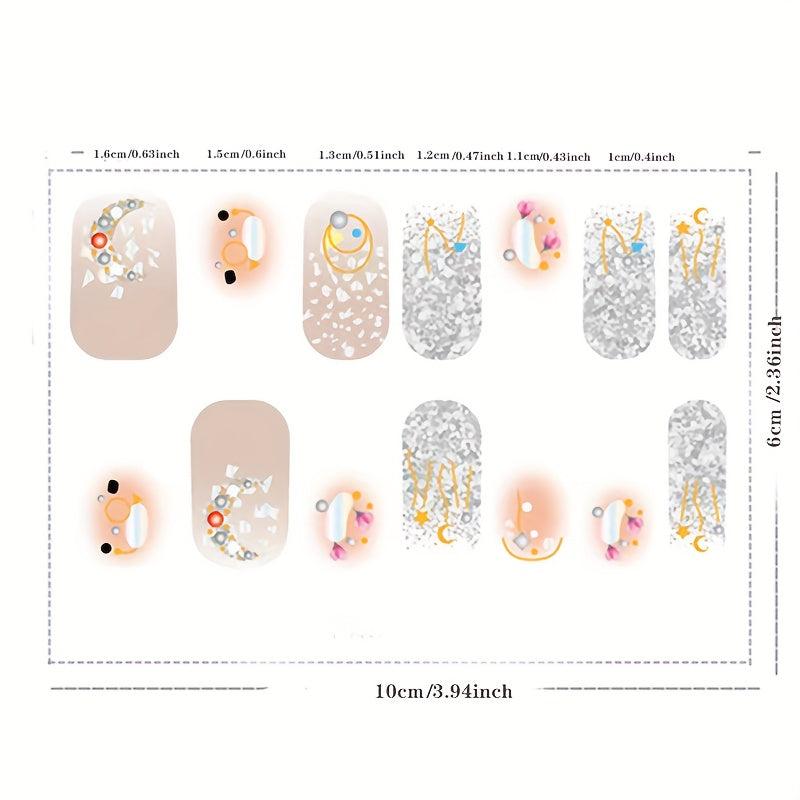 3 Sheets Nail Polish Stickers Self Adhesive Nail Strips Art Decals