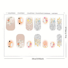 3 Sheets Nail Polish Stickers Self Adhesive Nail Strips Art Decals