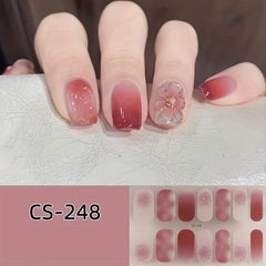 3 Sheets Nail Polish Stickers Self Adhesive Nail Strips Art Decals