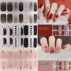 3 Sheets Nail Polish Stickers Self Adhesive Nail Strips Art Decals
