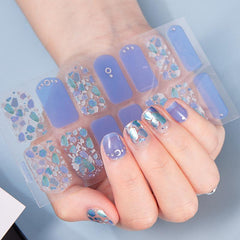Glitter Laser Nail Polish Strips - Self Adhesive Nail Art Decal