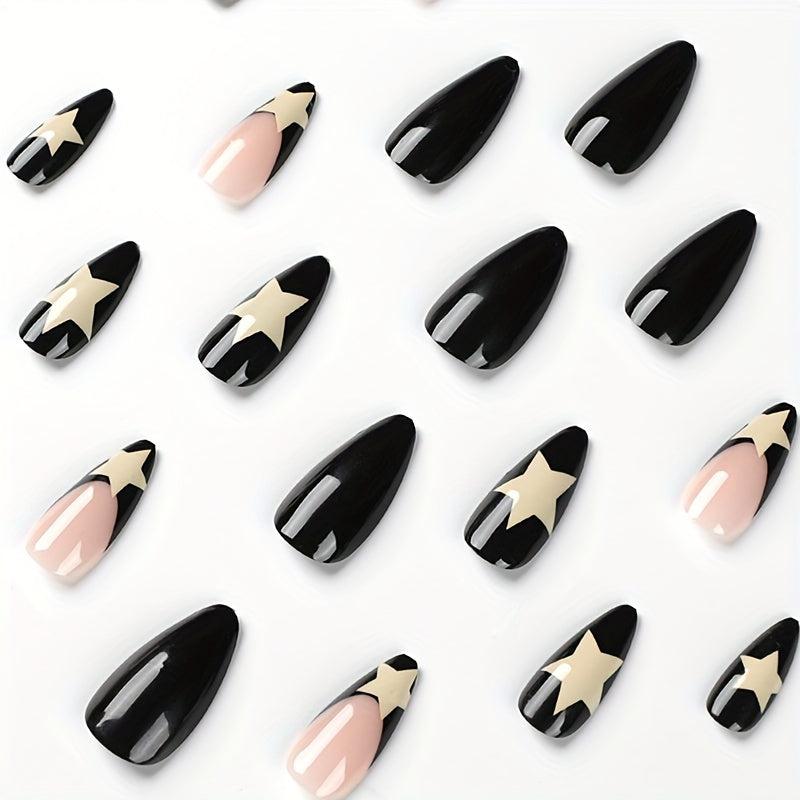 Y2K Press On Nails Almond French Tip 24Pc