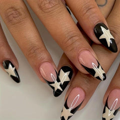 Y2K Press On Nails Almond French Tip 24Pc
