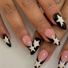 Y2K Press On Nails Almond French Tip 24Pc