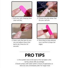 24 pcs Butterfly Press On Nails French Tips DIY Manicure