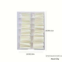240pcs Soft Gel Nail Tips Natural Clear Extra Long Coffin Shaped False Nail Tips