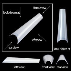 240pcs Soft Gel Nail Tips Natural Clear Extra Long Coffin Shaped False Nail Tips