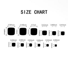 24 Pcs Burgundy Glitter False Nails - Waterproof Quick Nails Stickers