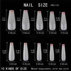 24 Pcs Ballet Nail Sticker Kit for Professional Manicure
