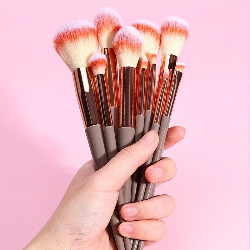 13pcs Makeup Brush Set Classic Champagne Portable Storage Bag
