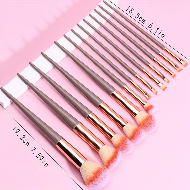 13pcs Makeup Brush Set Classic Champagne Portable Storage Bag