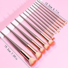 13pcs Makeup Brush Set Classic Champagne Portable Storage Bag