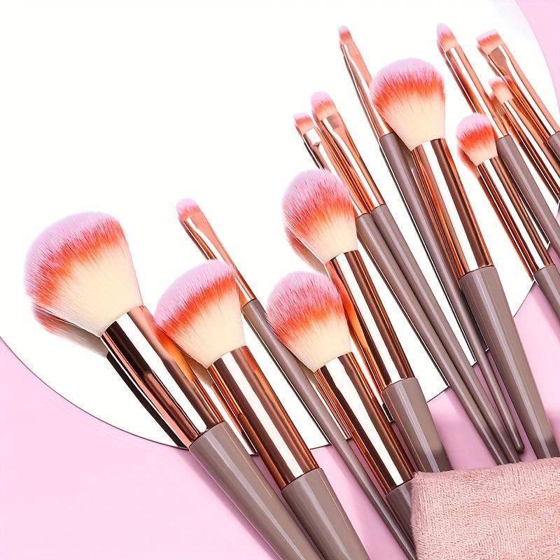 13pcs Makeup Brush Set Classic Champagne Portable Storage Bag