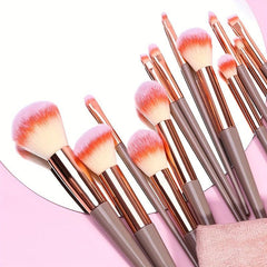13pcs Makeup Brush Set Classic Champagne Portable Storage Bag
