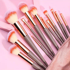 13pcs Makeup Brush Set Classic Champagne Portable Storage Bag