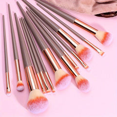 13pcs Makeup Brush Set Classic Champagne Portable Storage Bag