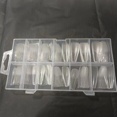 120pcs Soft Gel Nail Tips Matte Clear Medium Ballerina False Nail Tips