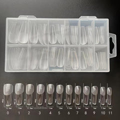 120pcs Soft Gel Nail Tips Matte Clear Medium Ballerina False Nail Tips