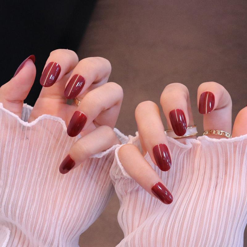 24pcs Glossy Nail Patch Stickers