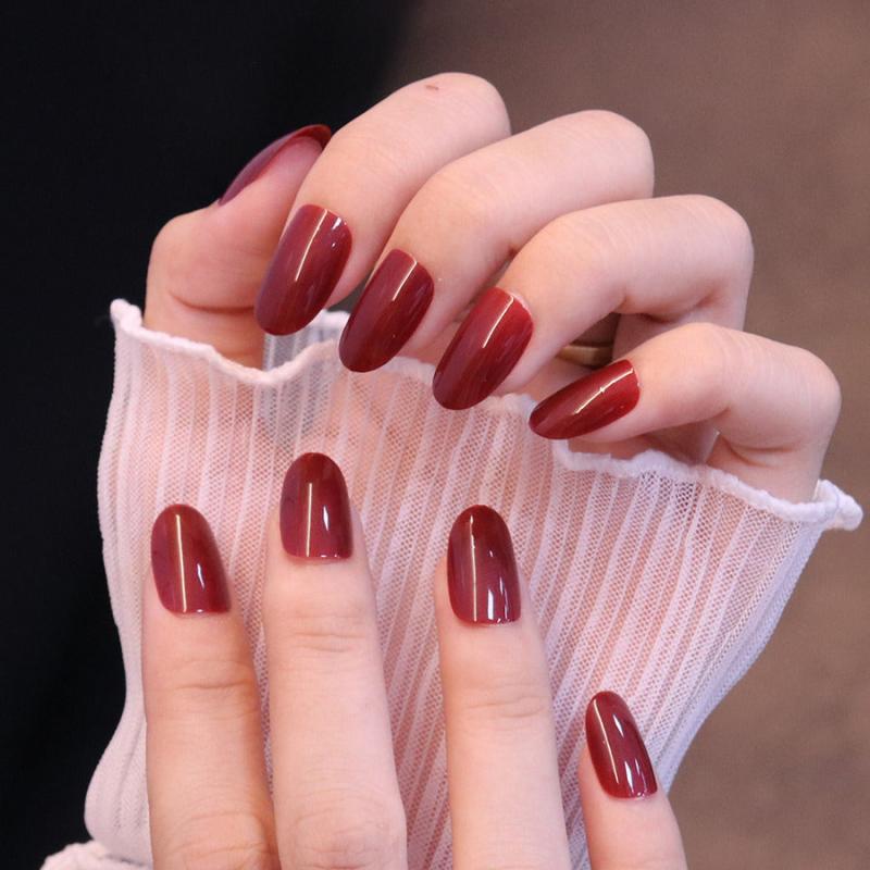 24pcs Glossy Nail Patch Stickers