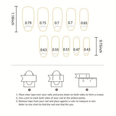 24 pcs Long French Ballerina False Nails DIY Press On Nails Home Manicure Kit
