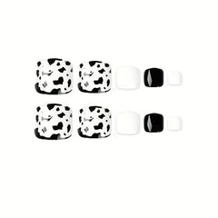 Leopard Print Y2K Press On Toenails Full Cover False Toenails