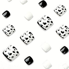 Leopard Print Y2K Press On Toenails Full Cover False Toenails